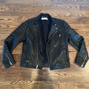 Yigal Azrouel Quilted Black leather Jacket size Large